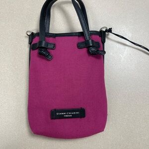 Gianni Chiarini Marcella Phone Crossbody Bag w/ Leather Trim - Pink -NWT